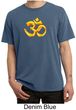 Mens Yoga Shirt 3D OM Pigment Dyed Tee T-Shirt