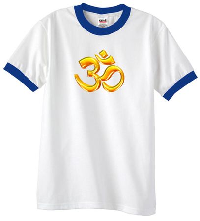 Mens Yoga Shirt 3D OM Ringer Tee T-Shirt