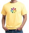 Mens Yoga Shirt 7 Chakra Circle Organic Tee T-Shirt