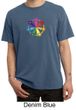 Mens Yoga Shirt 7 Chakra Circle Pigment Dyed Tee T-Shirt