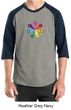 Mens Yoga Shirt 7 Chakra Circle Raglan Tee T-Shirt