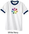 Mens Yoga Shirt 7 Chakra Circle Ringer Tee T-Shirt