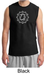 Mens Yoga Shirt Anahata Heart Chakra Adult Muscle Shirt