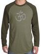 Mens Yoga Shirt - Aum Symbol Adult Long Sleeve Raglan Shirt