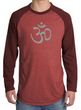 Mens Yoga Shirt - Aum Symbol Adult Long Sleeve Raglan Shirt
