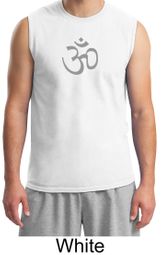 Mens Yoga Shirt - Aum Symbol Meditation Adult Muscle Shirt