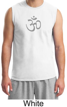 Mens Yoga Shirt - Aum Symbol Meditation Adult Muscle Shirt