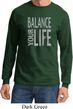 Mens Yoga Shirt Balance Your Life Long Sleeve Tee T-Shirt