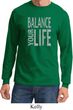 Mens Yoga Shirt Balance Your Life Long Sleeve Tee T-Shirt