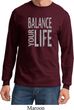 Mens Yoga Shirt Balance Your Life Long Sleeve Tee T-Shirt
