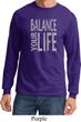 Mens Yoga Shirt Balance Your Life Long Sleeve Tee T-Shirt