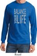 Mens Yoga Shirt Balance Your Life Long Sleeve Tee T-Shirt