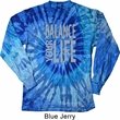 Mens Yoga Shirt Balance Your Life Long Sleeve Tie Dye Tee T-shirt
