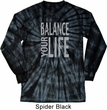 Mens Yoga Shirt Balance Your Life Long Sleeve Tie Dye Tee T-shirt