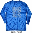 Mens Yoga Shirt Balance Your Life Long Sleeve Tie Dye Tee T-shirt