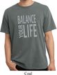 Mens Yoga Shirt Balance Your Life Pigment Dyed Tee T-Shirt