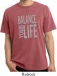 Mens Yoga Shirt Balance Your Life Pigment Dyed Tee T-Shirt