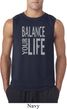 Mens Yoga Shirt Balance Your Life Sleeveless Tee T-Shirt
