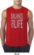 Mens Yoga Shirt Balance Your Life Sleeveless Tee T-Shirt