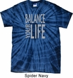 Mens Yoga Shirt Balance Your Life Spider Tie Dye Tee T-shirt