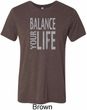 Mens Yoga Shirt Balance Your Life Tri Blend Crewneck Tee T-Shirt
