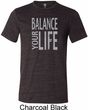 Mens Yoga Shirt Balance Your Life Tri Blend Crewneck Tee T-Shirt