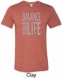 Mens Yoga Shirt Balance Your Life Tri Blend Crewneck Tee T-Shirt