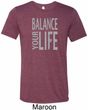 Mens Yoga Shirt Balance Your Life Tri Blend Crewneck Tee T-Shirt