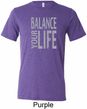 Mens Yoga Shirt Balance Your Life Tri Blend Crewneck Tee T-Shirt