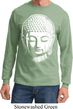 Mens Yoga Shirt Big Buddha Head Long Sleeve Tee T-Shirt