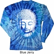 Mens Yoga Shirt Big Buddha Head Long Sleeve Tie Dye Tee T-shirt