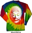 Mens Yoga Shirt Big Buddha Head Long Sleeve Tie Dye Tee T-shirt