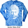 Mens Yoga Shirt Big Buddha Head Long Sleeve Tie Dye Tee T-shirt