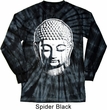 Mens Yoga Shirt Big Buddha Head Long Sleeve Tie Dye Tee T-shirt