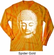 Mens Yoga Shirt Big Buddha Head Long Sleeve Tie Dye Tee T-shirt