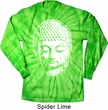 Mens Yoga Shirt Big Buddha Head Long Sleeve Tie Dye Tee T-shirt
