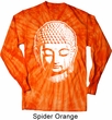 Mens Yoga Shirt Big Buddha Head Long Sleeve Tie Dye Tee T-shirt