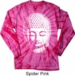 Mens Yoga Shirt Big Buddha Head Long Sleeve Tie Dye Tee T-shirt