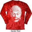 Mens Yoga Shirt Big Buddha Head Long Sleeve Tie Dye Tee T-shirt