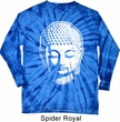 Mens Yoga Shirt Big Buddha Head Long Sleeve Tie Dye Tee T-shirt