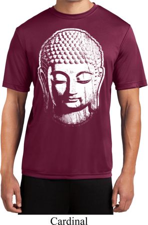 Mens Yoga Shirt Big Buddha Head Moisture Wicking Tee T-Shirt