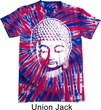 Mens Yoga Shirt Big Buddha Head Patriotic Tie Dye Tee T-shirt