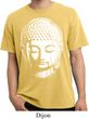 Mens Yoga Shirt Big Buddha Head Pigment Dyed Tee T-Shirt