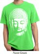Mens Yoga Shirt Big Buddha Head Pigment Dyed Tee T-Shirt
