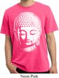 Mens Yoga Shirt Big Buddha Head Pigment Dyed Tee T-Shirt