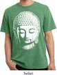 Mens Yoga Shirt Big Buddha Head Pigment Dyed Tee T-Shirt