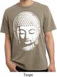 Mens Yoga Shirt Big Buddha Head Pigment Dyed Tee T-Shirt