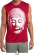 Mens Yoga Shirt Big Buddha Head Sleeveless Moisture Wicking Tee