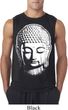 Mens Yoga Shirt Big Buddha Head Sleeveless Tee T-Shirt