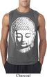 Mens Yoga Shirt Big Buddha Head Sleeveless Tee T-Shirt
